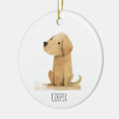 Goldene Welpe Keramik Ornament (Links)
