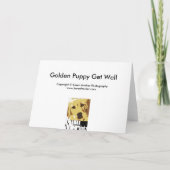Goldene Welpe wird gut Karte (Rückseite)