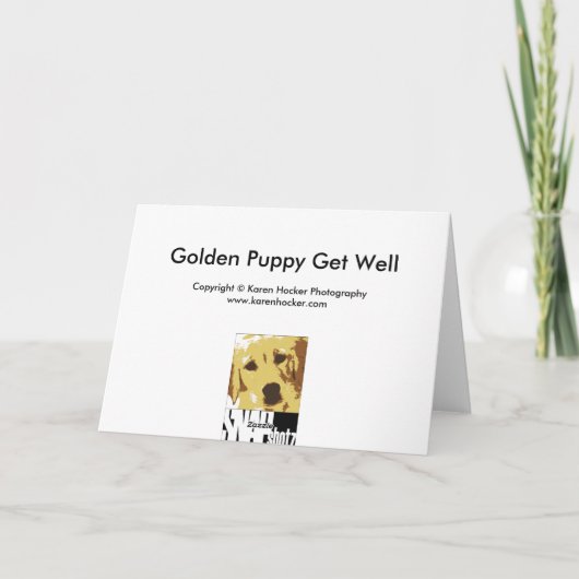 Goldene Welpe wird gut Karte (Rückseite)