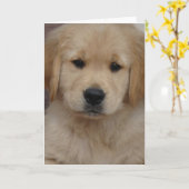 Goldene Welpen-Gruß-Karte Karte (Gelbe Blume)