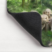 Goldene Welpen Mousepad (Ecke)