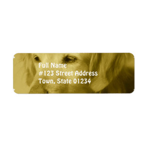 Goldene Welpen-Postsendung-Aufkleber