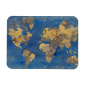 Goldene Welt Magnet (Horizontal)