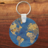 Goldene Welt Schlüsselanhänger (Vorderseite)