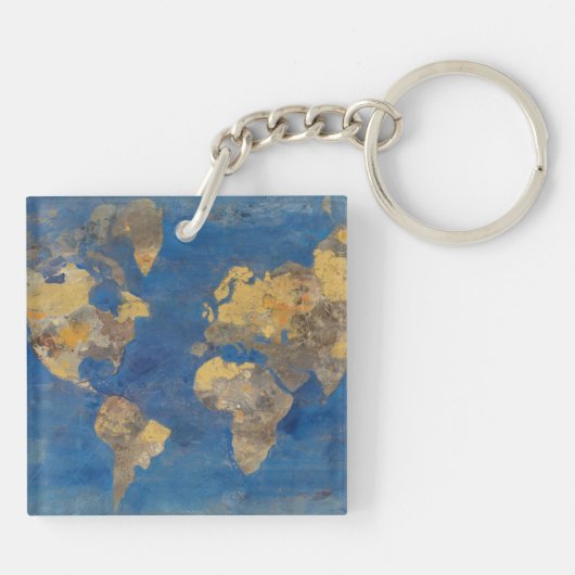 Goldene Welt Schlüsselanhänger (Rückseite)