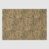 Goldene Wiese, abstrakte Blüte, olivgrün gelb Seidenpapier (Vorderseite)