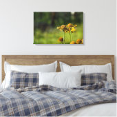 Goldene Wiese-Blume Leinwanddruck (Insitu (Schlafzimmer))