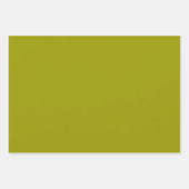 Goldene Wiese - Gelb und Oliven Geschenkpapier Set (Vorderseite 3)