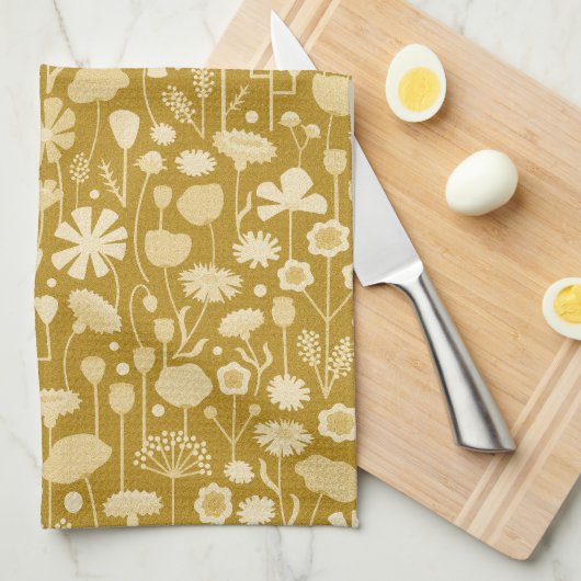 Goldene Wiese Geschirrtuch (Viertel Falte)