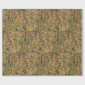 Goldene Wiese, Wolle-Textur, olivgelb Geschenkpapier (Flach)