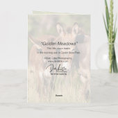 "Goldene Wiesen" - Grußkarte Karte (Rückseite)