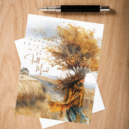 Goldene Wiesenfallstimmung Postkarte