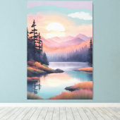 Goldene Wiesenreflektionen Leinwanddruck (Insitu (Holzboden))