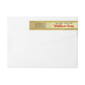 Goldene Wildblume rund um das Honig Jar Food Label (Rückseite)