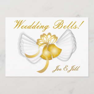 Goldene Winged Hochzeit Bell Card-Cust. Save The Date