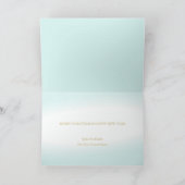 Goldene Winterschneeflocken Foto Feiertagskarte (Innenseite)