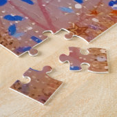 Goldene Winterwaldkaninchen Owl Wasserfarbe Puzzle (Seite)