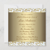 Goldene Wirbel 50. Geburtstagsparty Einladung (Rückseite)