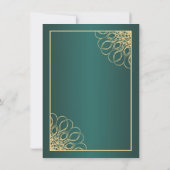 Goldene Wirbel 50. Hochzeitstag Einladung (Rückseite)