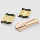 Goldene Wirbel auf dem Programm für Schwarze Hochz Fächer (Non-assembled)