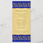 Goldene Wirbel auf der Blue Wedding Programmkarte Programm (Rückseite)