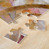 Goldene Wirbel Burgundy Pink Weihnachten Poinsetti Puzzle (Seite)