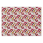 Goldene Wirbel Burgundy Pink Weihnachten Poinsetti Tischdecke (Vorderseite (Horizontal))