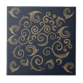 Goldene Wirbel Fliese (Vorderseite)