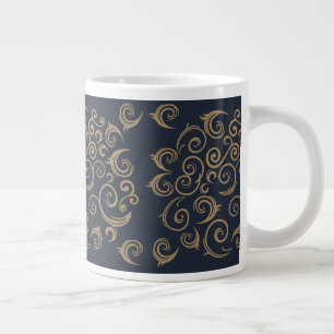 Goldene Wirbel Jumbo-Tasse