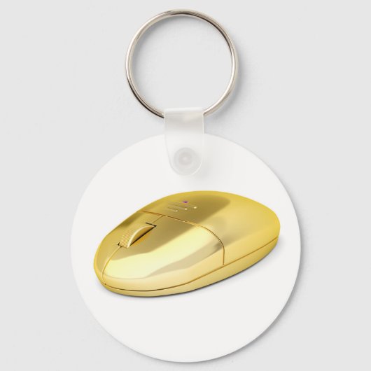 Goldene Wireless-Maus Schlüsselanhänger (Vorderseite)