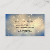 goldene Wolke Ihr Logo auf blau Visitenkarte (Rückseite)