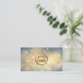 goldene Wolke Ihr Logo auf blau Visitenkarte (Stehend Vorderseite)