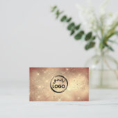 goldene Wolke Ihr Logo auf Marsala rot Visitenkarte (Stehend Vorderseite)