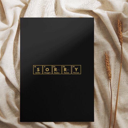 Goldene Worte des Bedauerns: Eine Luxe Sorry Card Dankeskarte