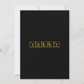 Goldene Worte des Bedauerns: Eine Luxe Sorry Card Dankeskarte (Vorderseite)