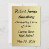 Goldene Wünsche und Ratschläge für das Abitur Einladung (Rückseite)