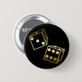 GOLDENE WÜRFEL BUTTON (Vorne & Hinten)