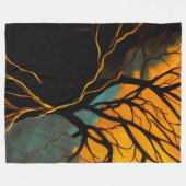 Goldene Wurzeln und Zwielichtbaum Fleecedecke (Vorderseite (Horizontal))