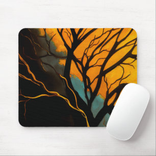 Goldene Wurzeln und Zwielichtbaum Mousepad