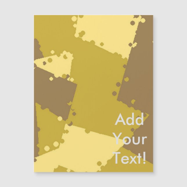 Goldene Wüste Camouflage Magnetkarte (Vorderseite)