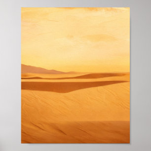 Goldene Wüste Einsamkeit Poster