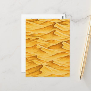 Goldene Wüstensanddünen Postkarte