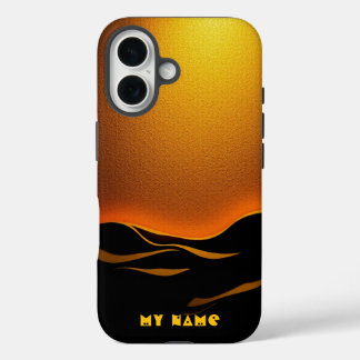 Goldene Wüstenwellen bei Sonnenuntergang iPhone 16 Hülle