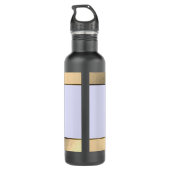 Goldene Yogi-Silhouette Edelstahlflasche (Rückseite)