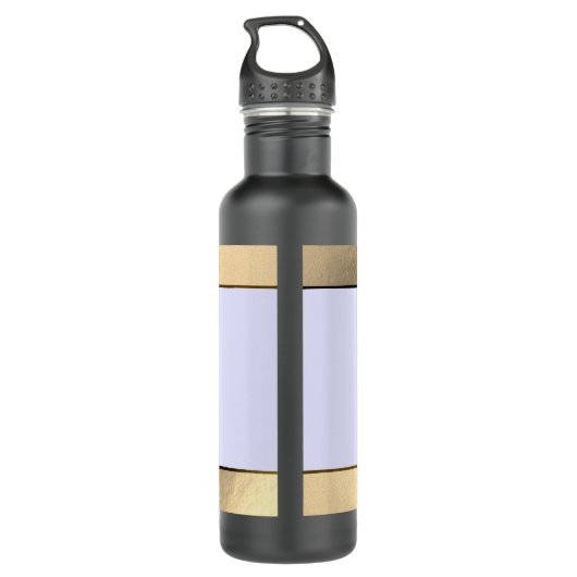 Goldene Yogi-Silhouette Edelstahlflasche (Rückseite)