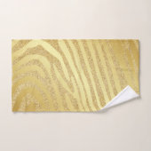 Goldene Zebra-Skin-Streifen auf Gold-Glitzer Badhandtuch Set (Handtuch)