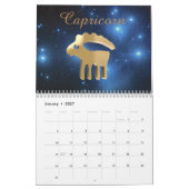 Goldene Zeichen des Tierkreises Kalender (Jan 2027)