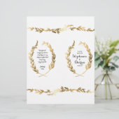 Goldene Zeremonie Olive Laurel Leaf Wreath (Stehend Vorderseite)