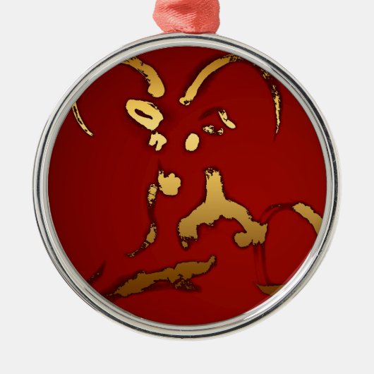 Goldene Ziege 2015 - Neujahr in China und Vietnam Ornament Aus Metall (Vorne)