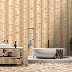 Goldene Ziegelwand – Symmetrisches architektonisch Tapete